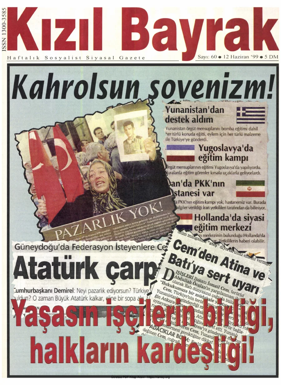 Kızılbayrak Yıl 1999 Sayı 21 12 Haziran kapak görseli