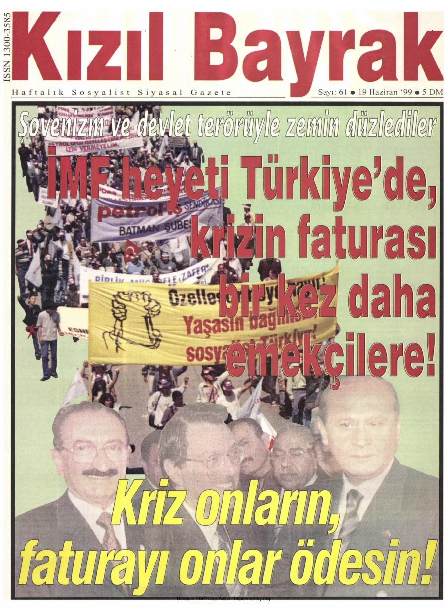 Kızılbayrak Yıl 1999 Sayı 22 19 Haziran kapak görseli