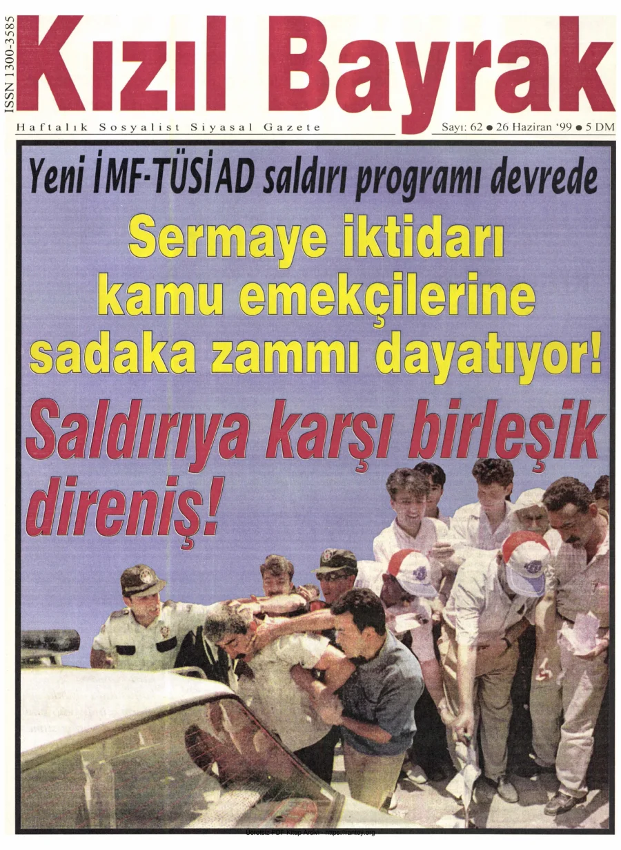 Kızılbayrak Yıl 1999 Sayı 23 26 Haziran kapak görseli