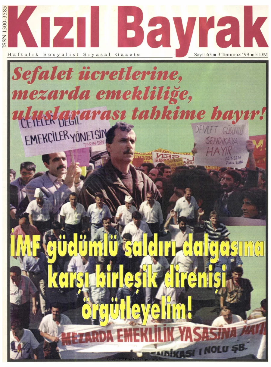 Kızılbayrak Yıl 1999 Sayı 24 3 Temmuz kapak görseli
