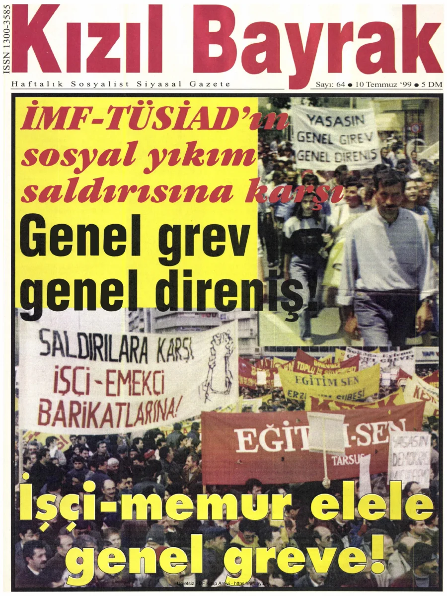 Kızılbayrak Yıl 1999 Sayı 25 10 Temmuz kapak görseli