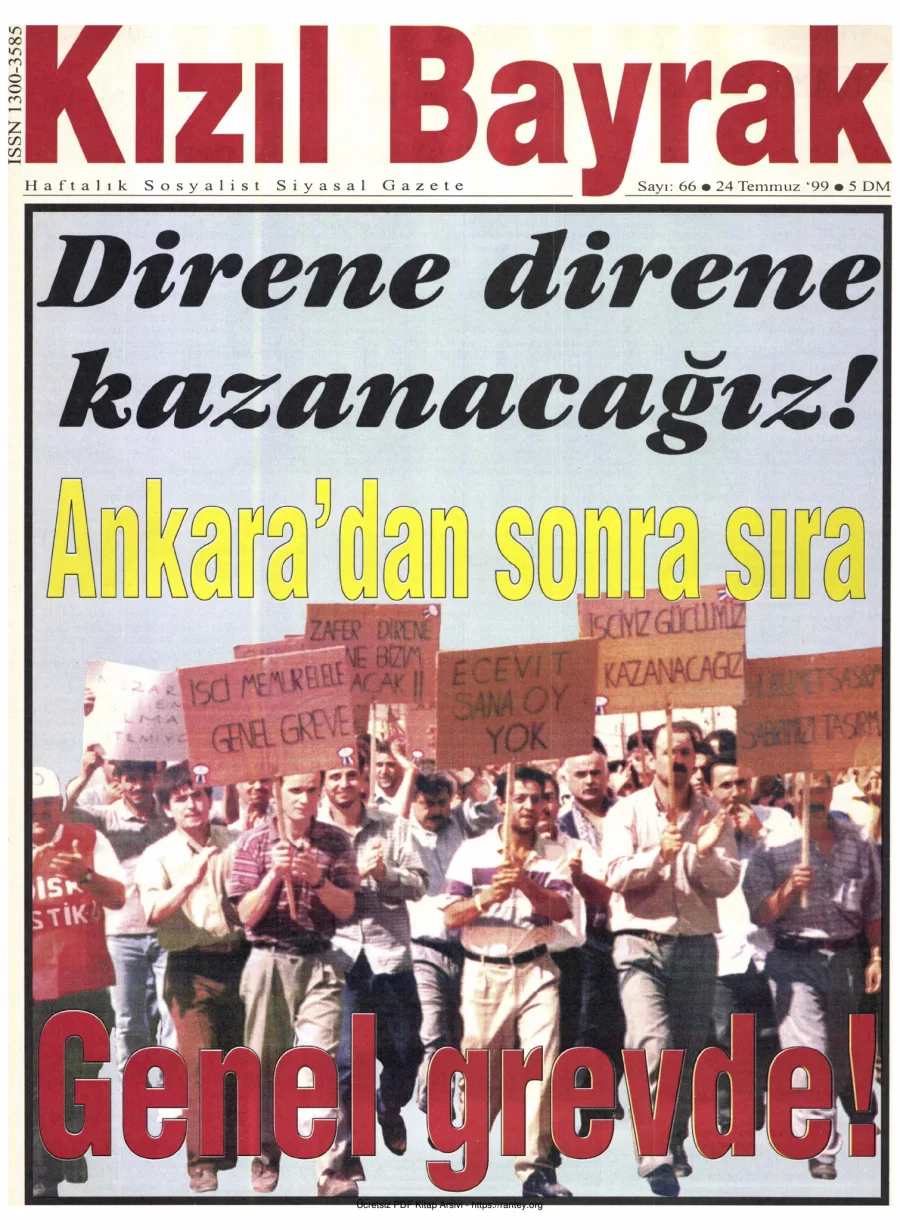 Kızılbayrak Yıl 1999 Sayı 27 24 Temmuz kapak görseli