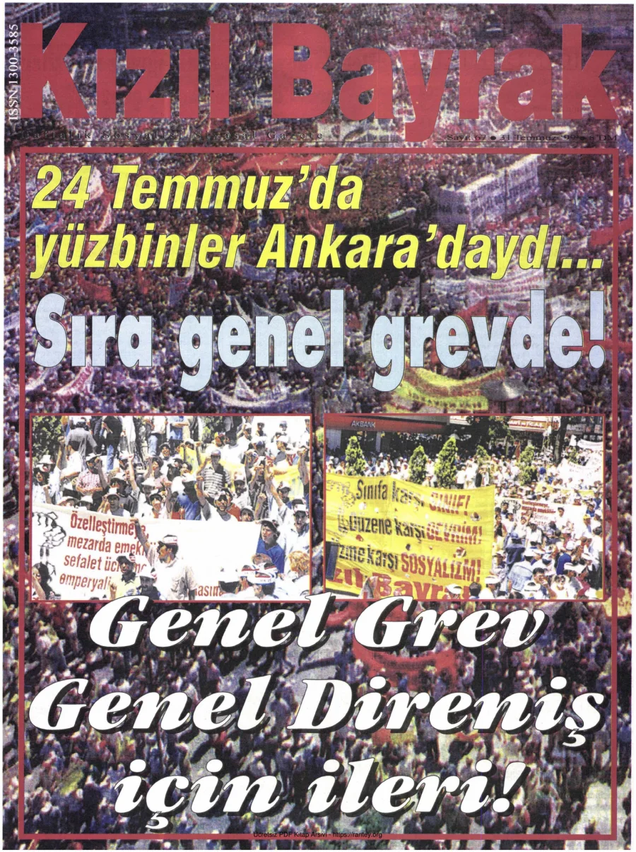 Kızılbayrak Yıl 1999 Sayı 28 31 Temmuz kapak görseli