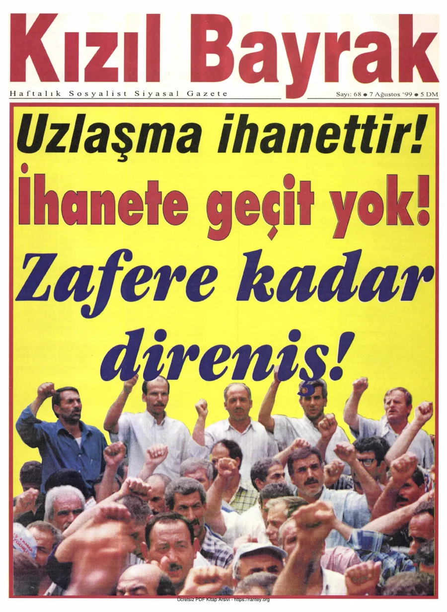 Kızılbayrak Yıl 1999 Sayı 29 7 Ağustos kapak görseli