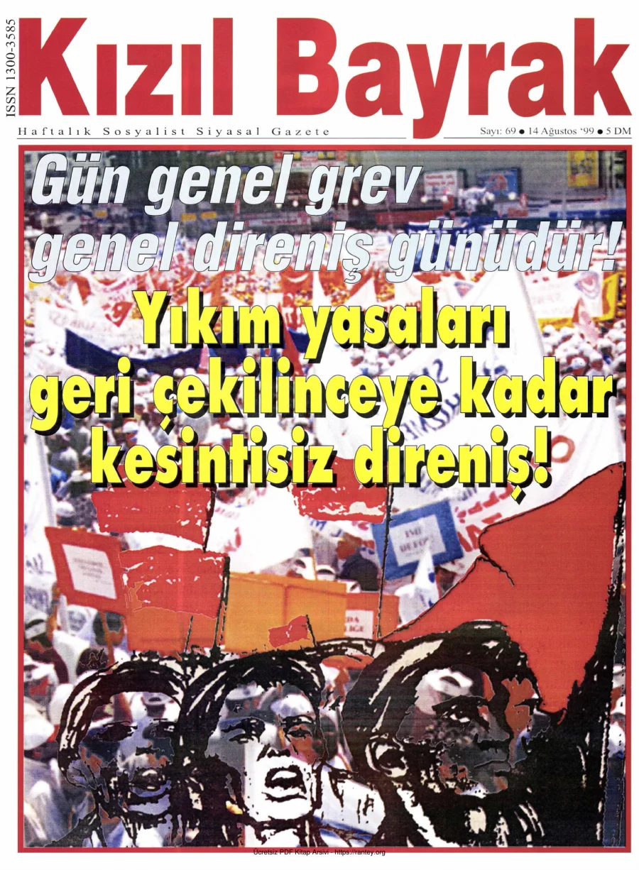 Kızılbayrak Yıl 1999 Sayı 30 14 Ağustos kapak görseli
