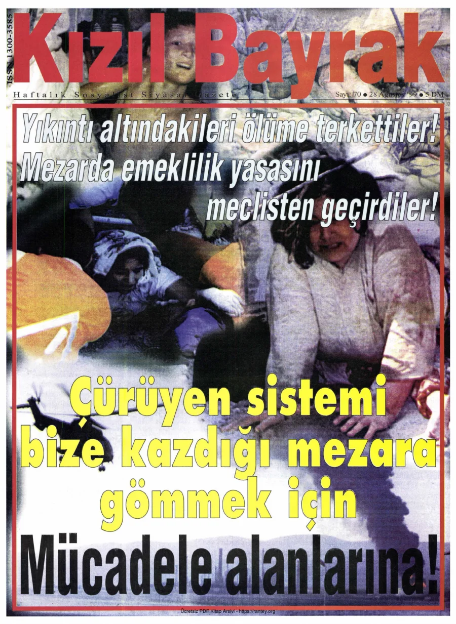 Kızılbayrak Yıl 1999 Sayı 32 28 Ağustos kapak görseli
