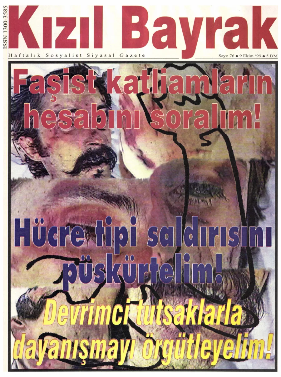 Kızılbayrak Yıl 1999 Sayı 38 9 Ekim kapak görseli
