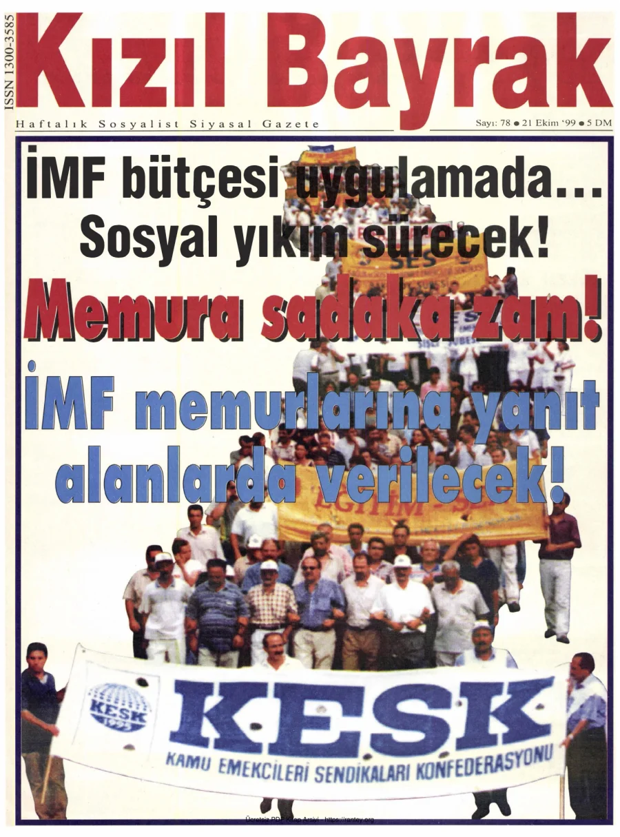 Kızılbayrak Yıl 1999 Sayı 40 21 Ekim kapak görseli