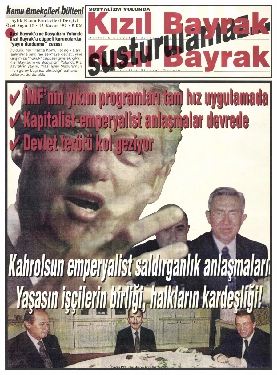 Kızılbayrak Yıl 1999 Sayı 43 13 Kasım kapak görseli