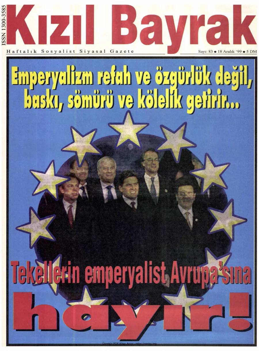 Kızılbayrak Yıl 1999 Sayı 48 18 Aralık kapak görseli