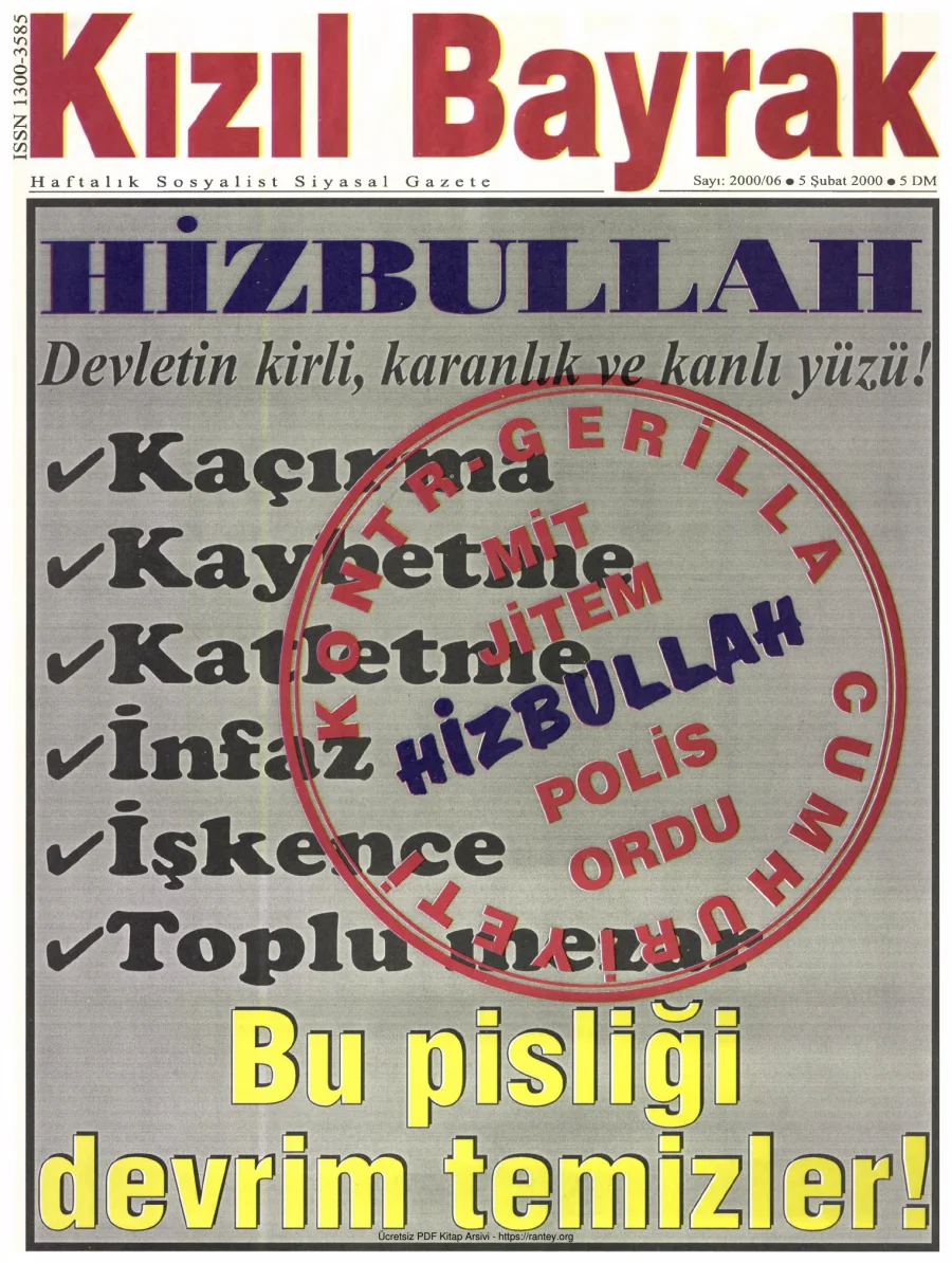 Kızılbayrak Yıl 2000 Sayı 06 5 Şubat kapak görseli