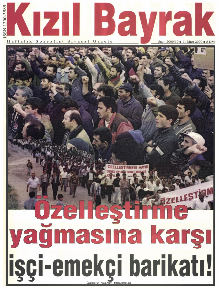 Kızılbayrak Yıl 2000 Sayı 10 11 Mart kapak görseli