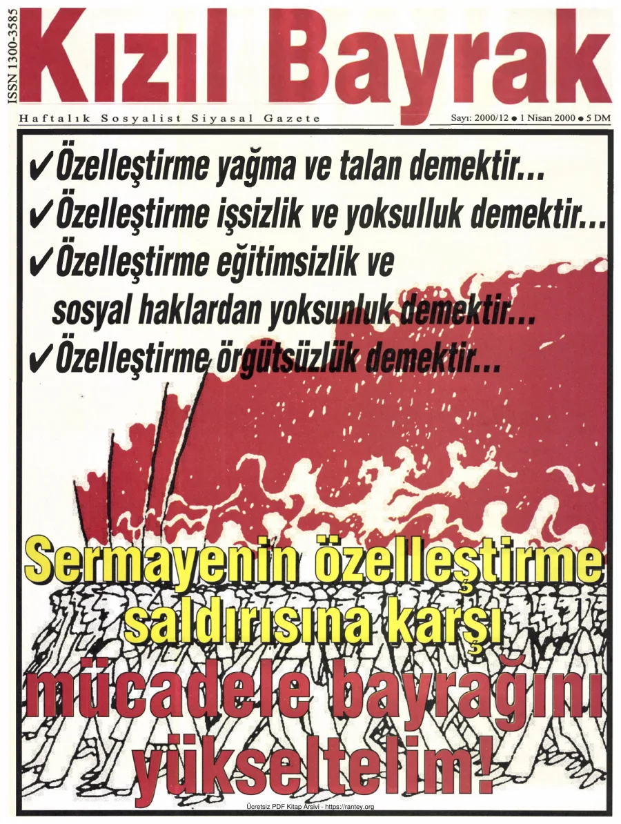 Kızılbayrak Yıl 2000 Sayı 12 1 Nisan kapak görseli
