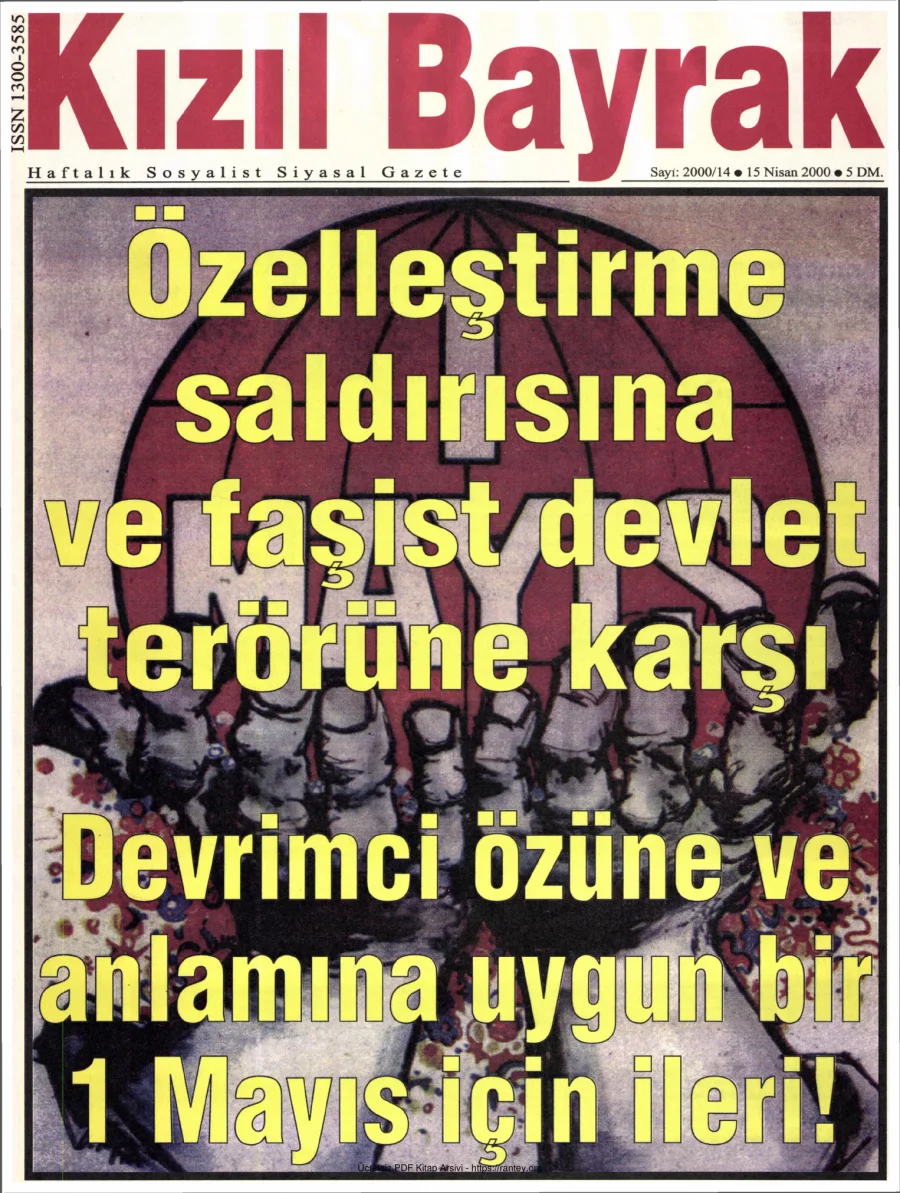 Kızılbayrak Yıl 2000 Sayı 14 15 Nisan kapak görseli