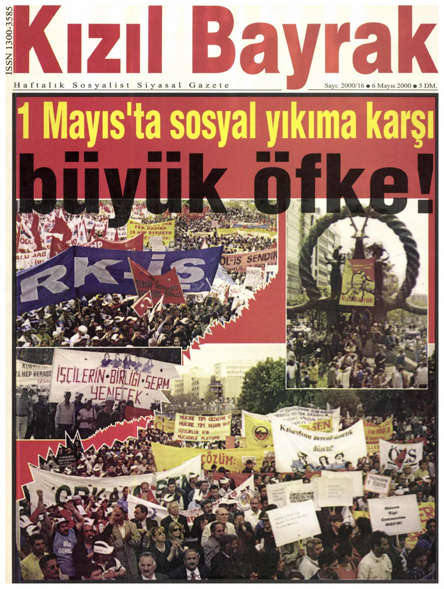 Kızılbayrak Yıl 2000 Sayı 16 6 Mayıs kapak görseli