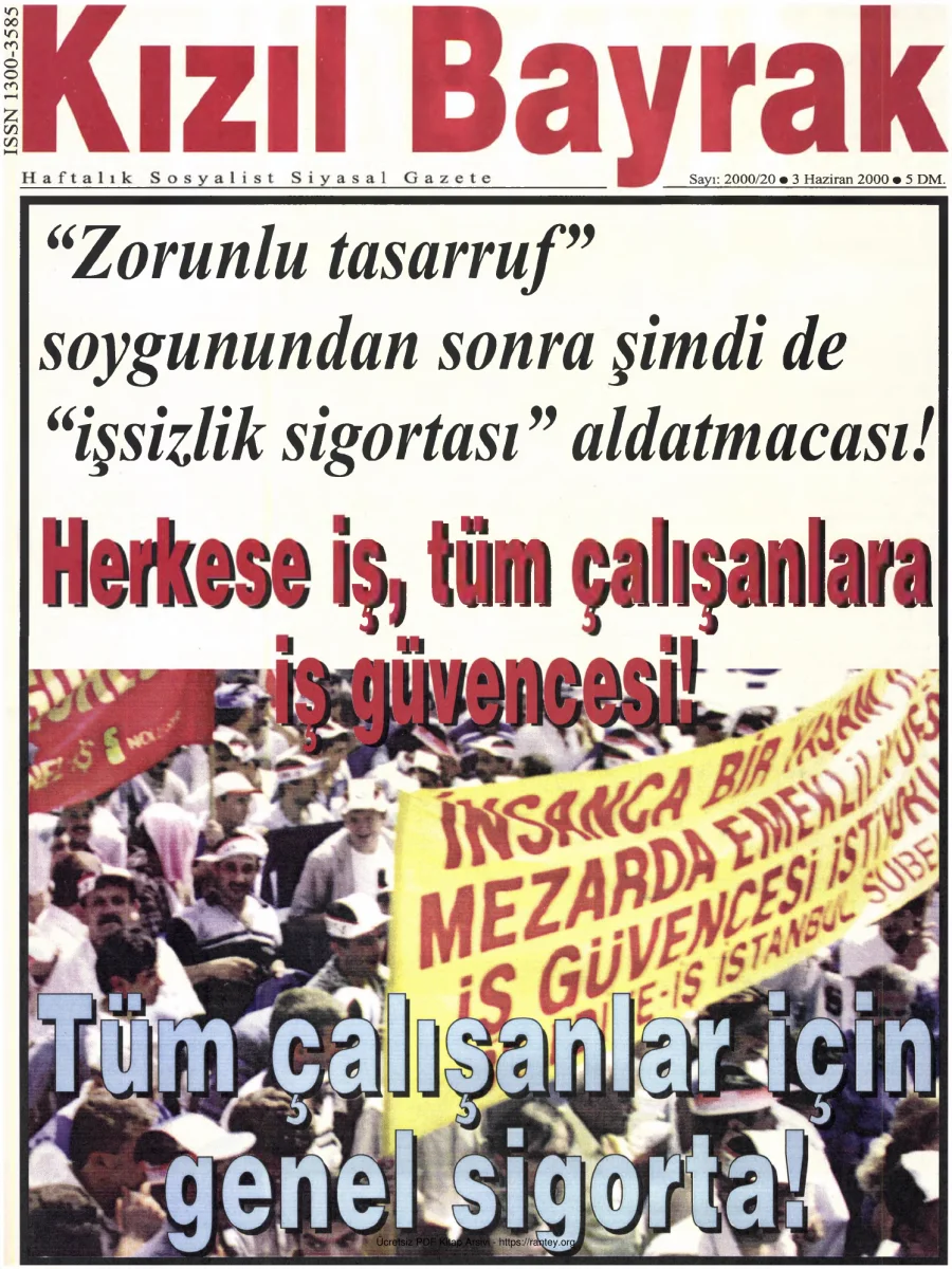 Kızılbayrak Yıl 2000 Sayı 20 3 Haziran kapak görseli