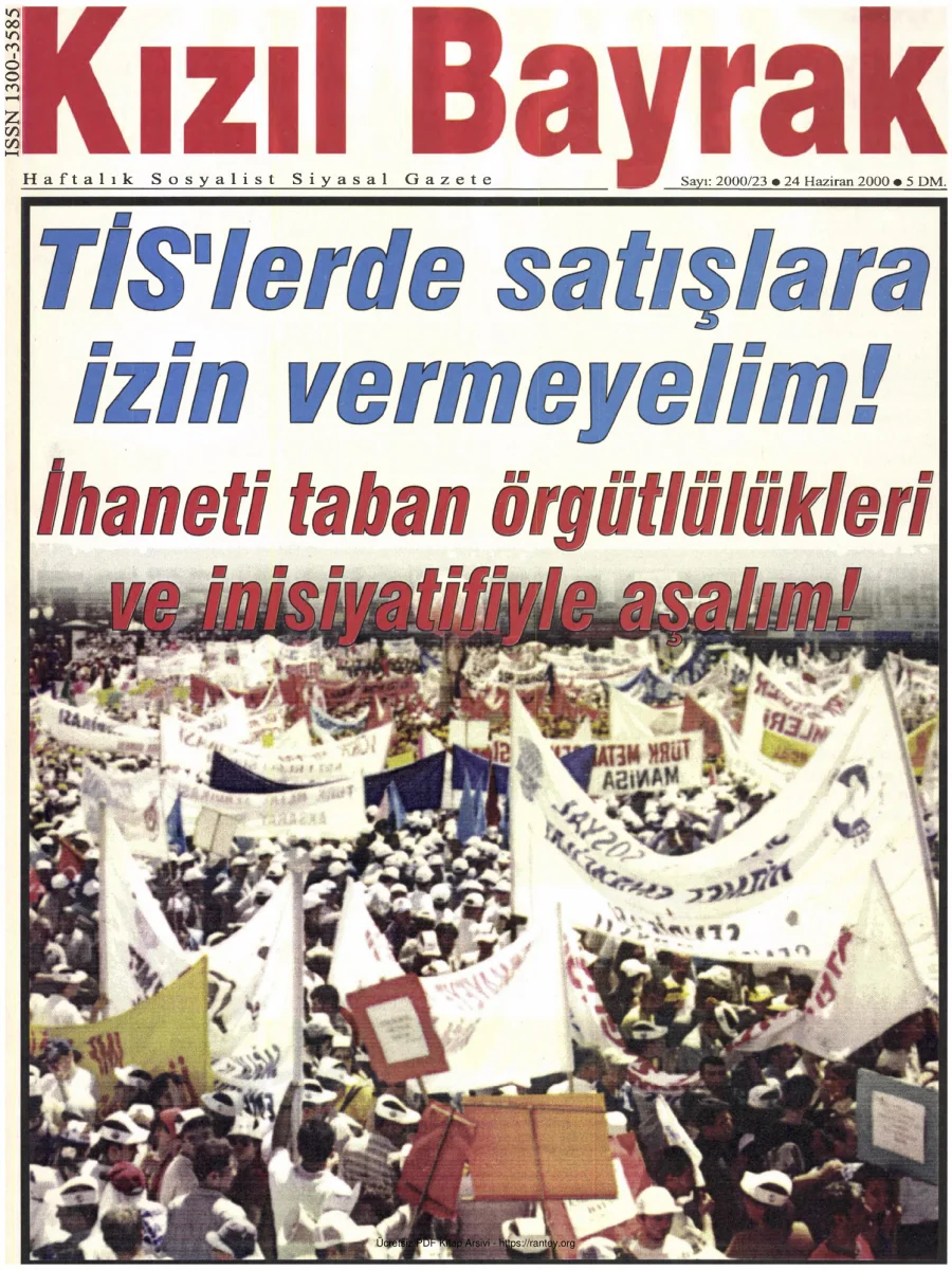Kızılbayrak Yıl 2000 Sayı 23 24 Haziran kapak görseli