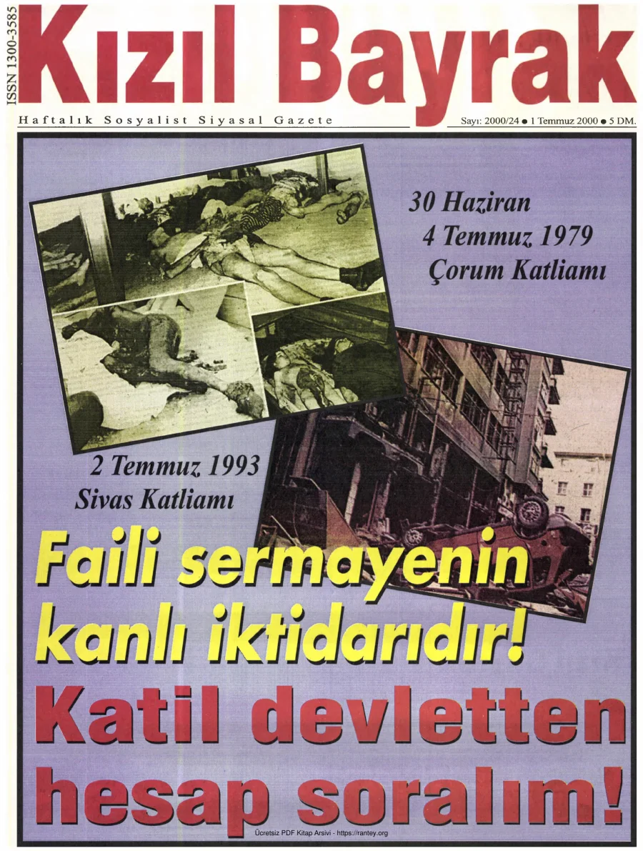 Kızılbayrak Yıl 2000 Sayı 24 1 Temmuz kapak görseli