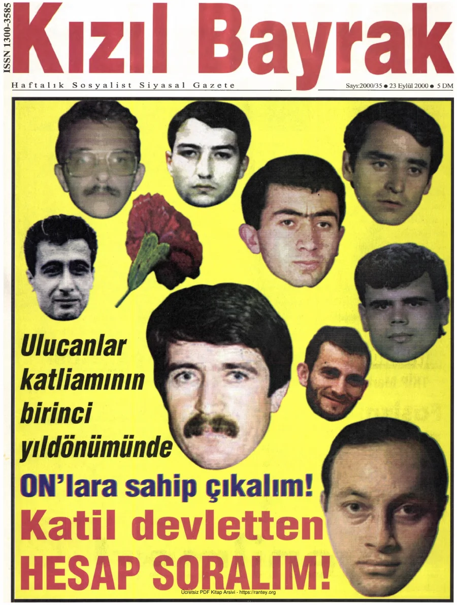 Kızılbayrak Yıl 2000 Sayı 35 23 Eylül kapak görseli