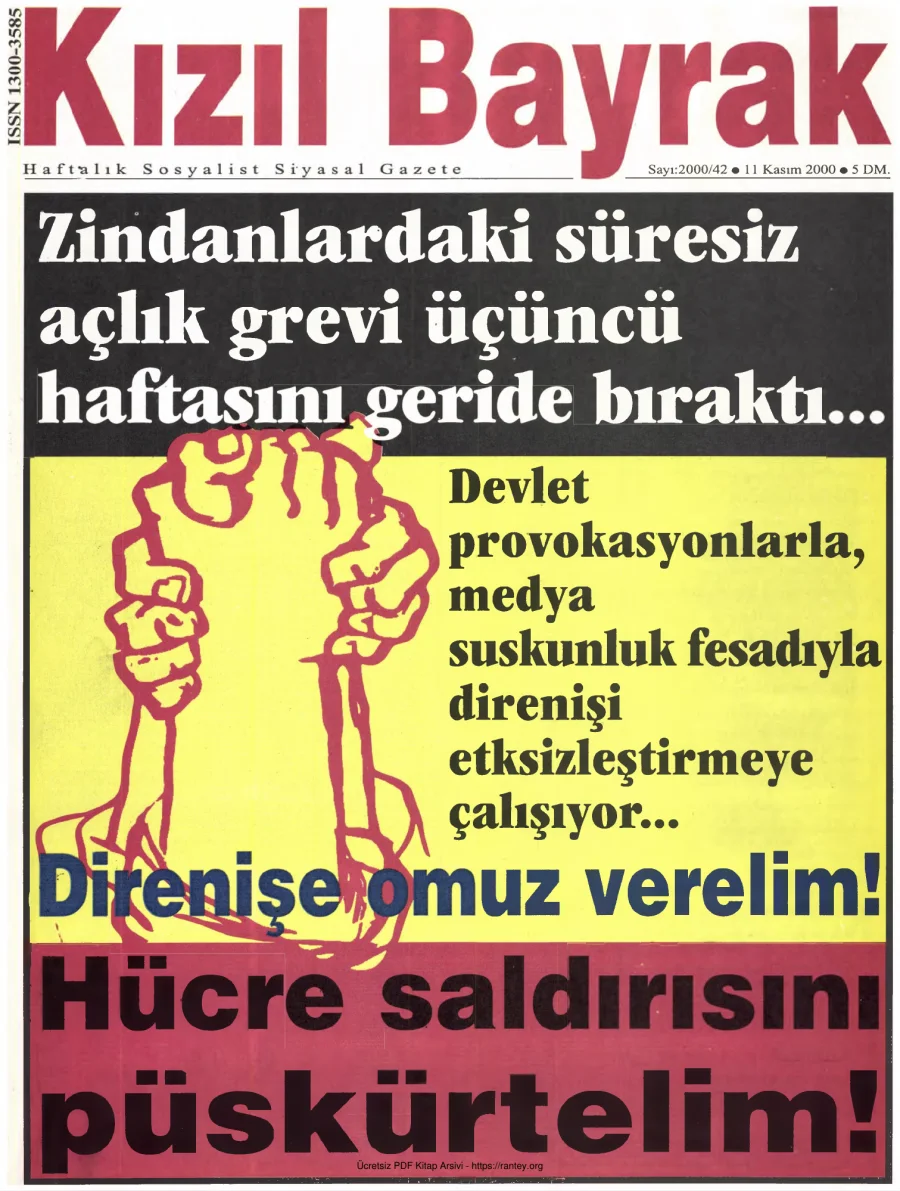 Kızılbayrak Yıl 2000 Sayı 42 11 Kasım kapak görseli