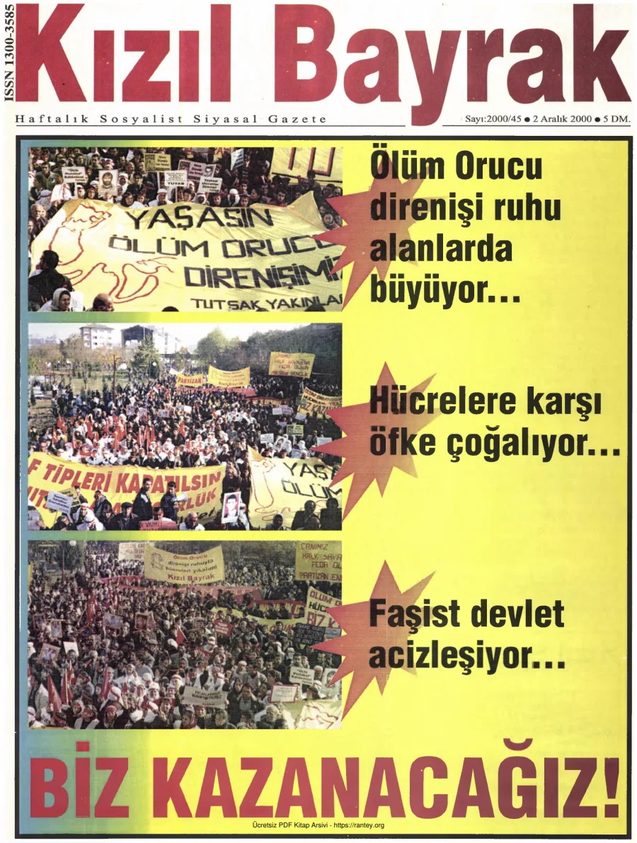 Kızılbayrak Yıl 2000 Sayı 45 2 Aralık kapak görseli