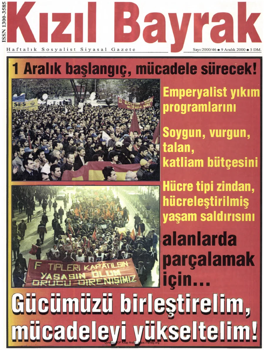 Kızılbayrak Yıl 2000 Sayı 46 9 Aralık kapak görseli