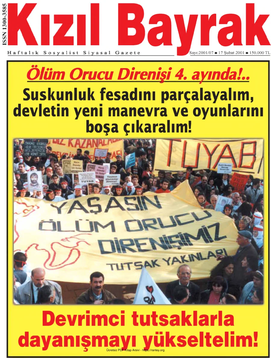 Kızılbayrak Yıl 2001 Sayı 07 17 Şubat kapak görseli