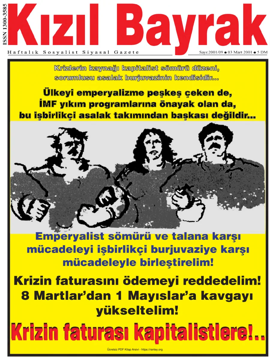 Kızılbayrak Yıl 2001 Sayı 09 3 Mart kapak görseli