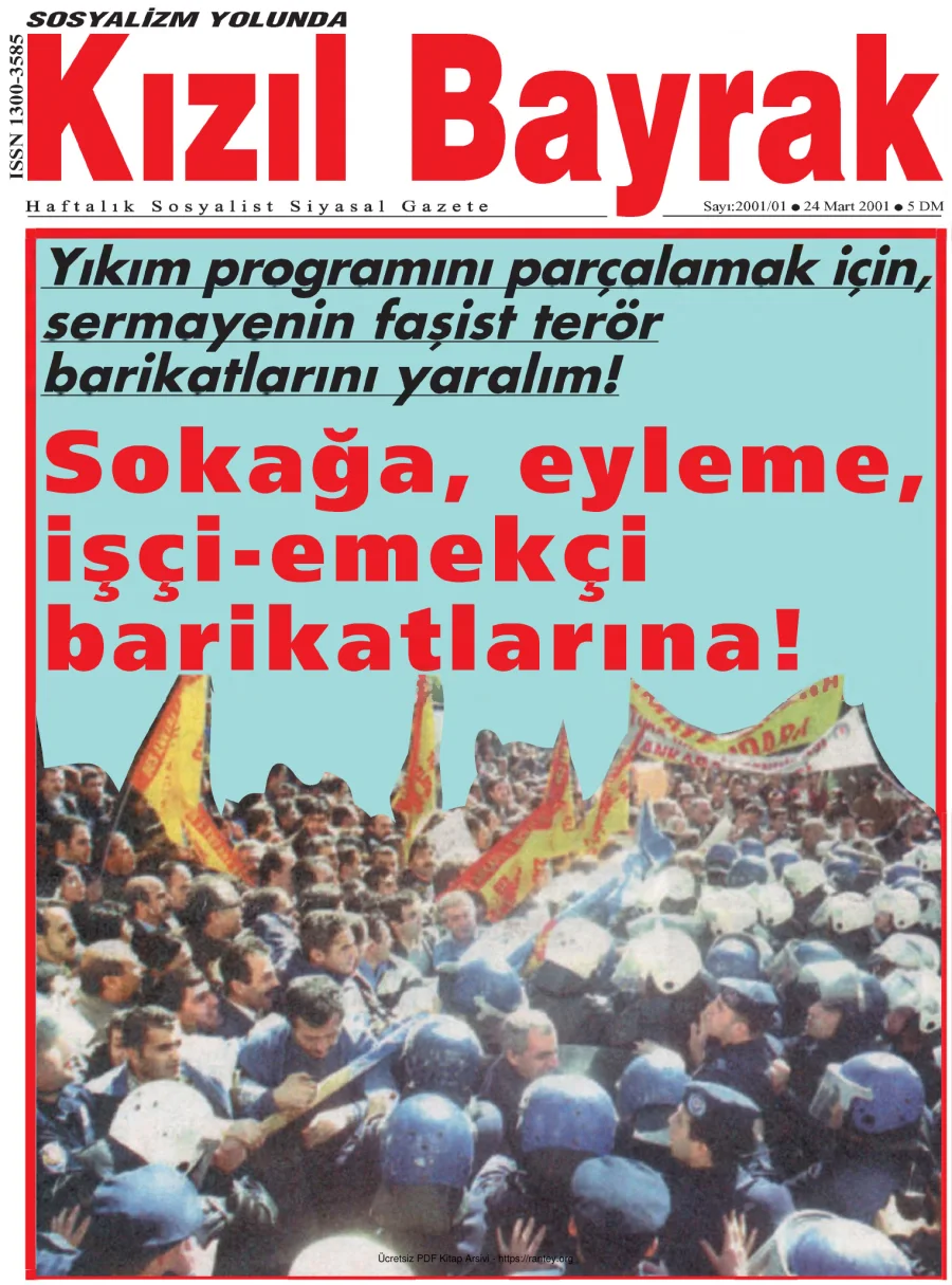 Kızılbayrak Yıl 2001 Sayı 11 24 Mart kapak görseli
