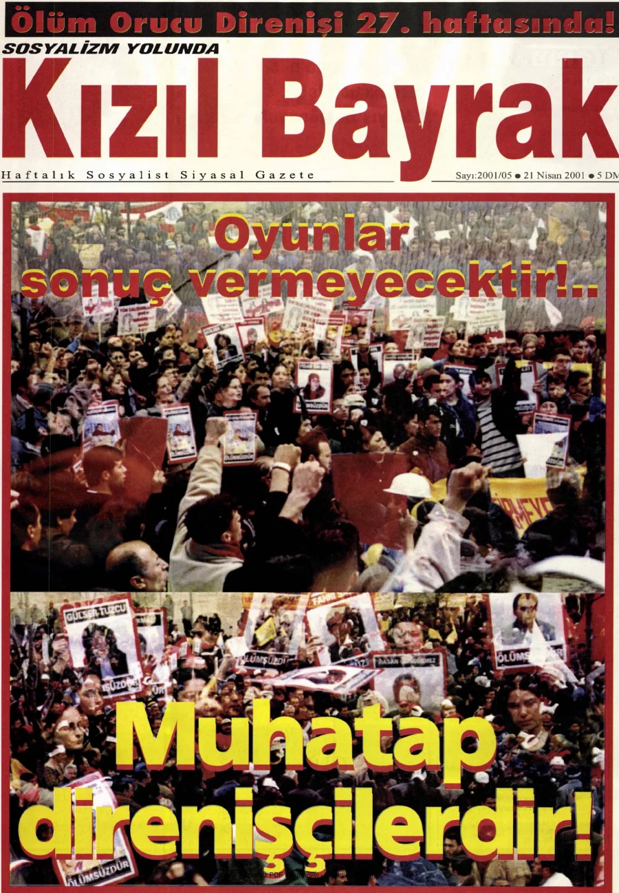 Kızılbayrak Yıl 2001 Sayı 15 21 Nisan kapak görseli