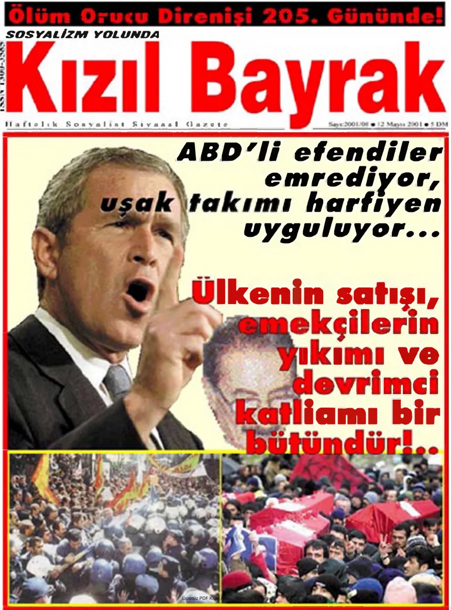 Kızılbayrak Yıl 2001 Sayı 18 12 Mayıs kapak görseli