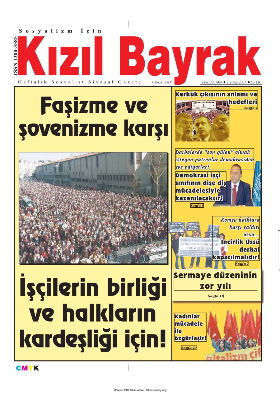 Kızılbayrak Yıl 2007 Sayı 04 02 Şubat kapak görseli