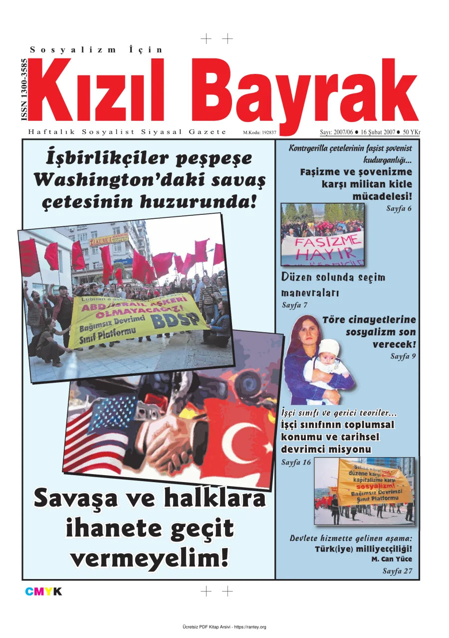 Kızılbayrak Yıl 2007 Sayı 06 16 Şubat kapak görseli