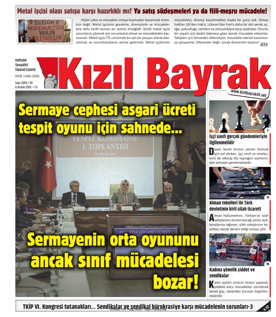 Kızılbayrak Yıl 2019 Sayı 45 06 Aralık kapak görseli