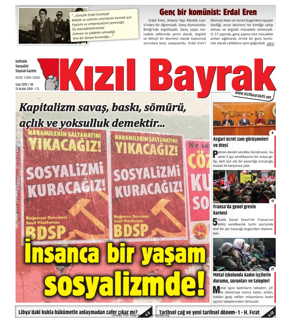 Kızılbayrak Yıl 2019 Sayı 46 13 Aralık kapak görseli