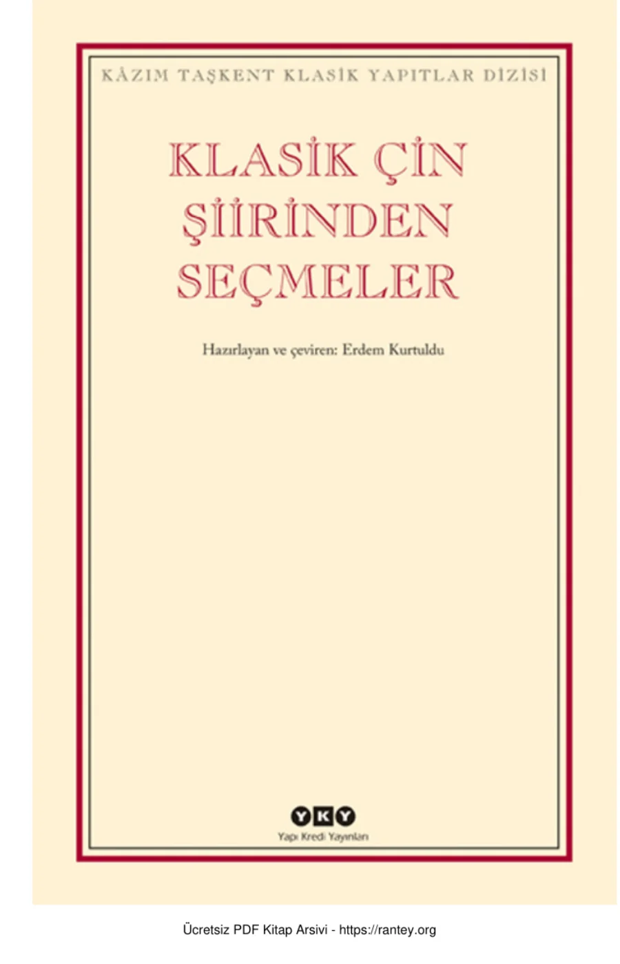 Klasik Çin Şiirinden Seçmeler kapak görseli