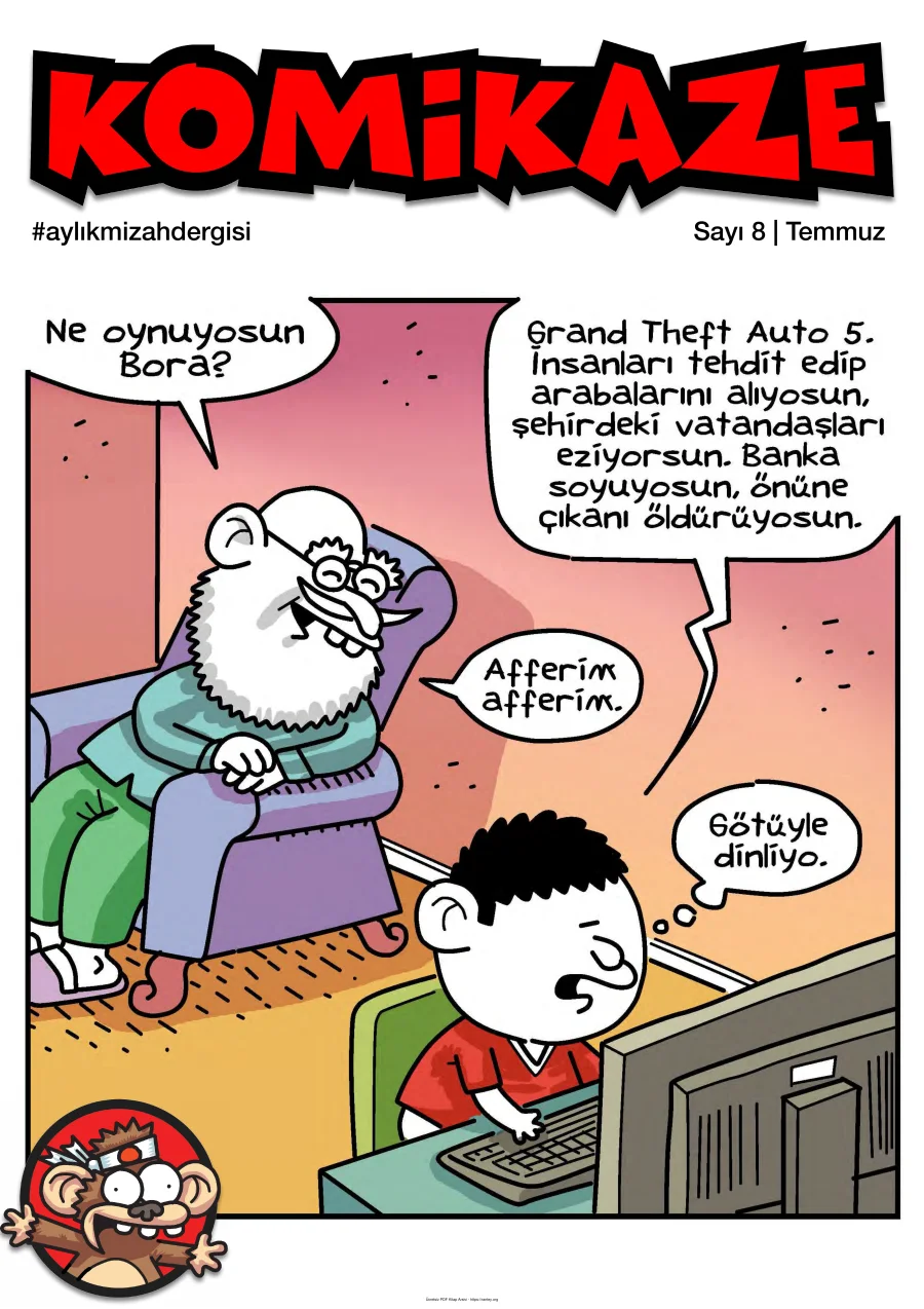 Komikaze Dergisi Sayı 08 - Temmuz 2019 kapak görseli