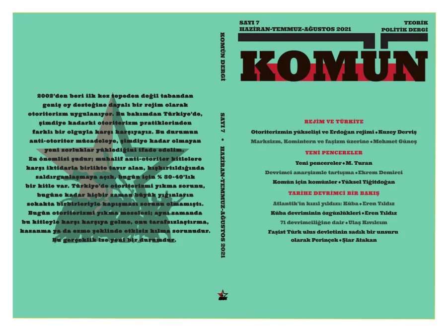 Komün Dergi 07 Haziran Temmuz Ağustos kapak görseli