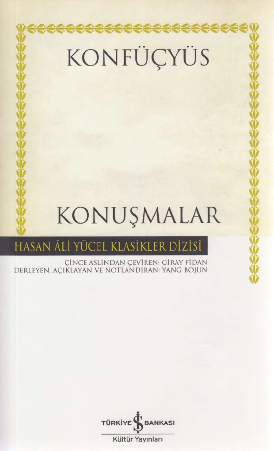 Konfüçyus Konuşmalar İş Bankası Yayınları kapak görseli