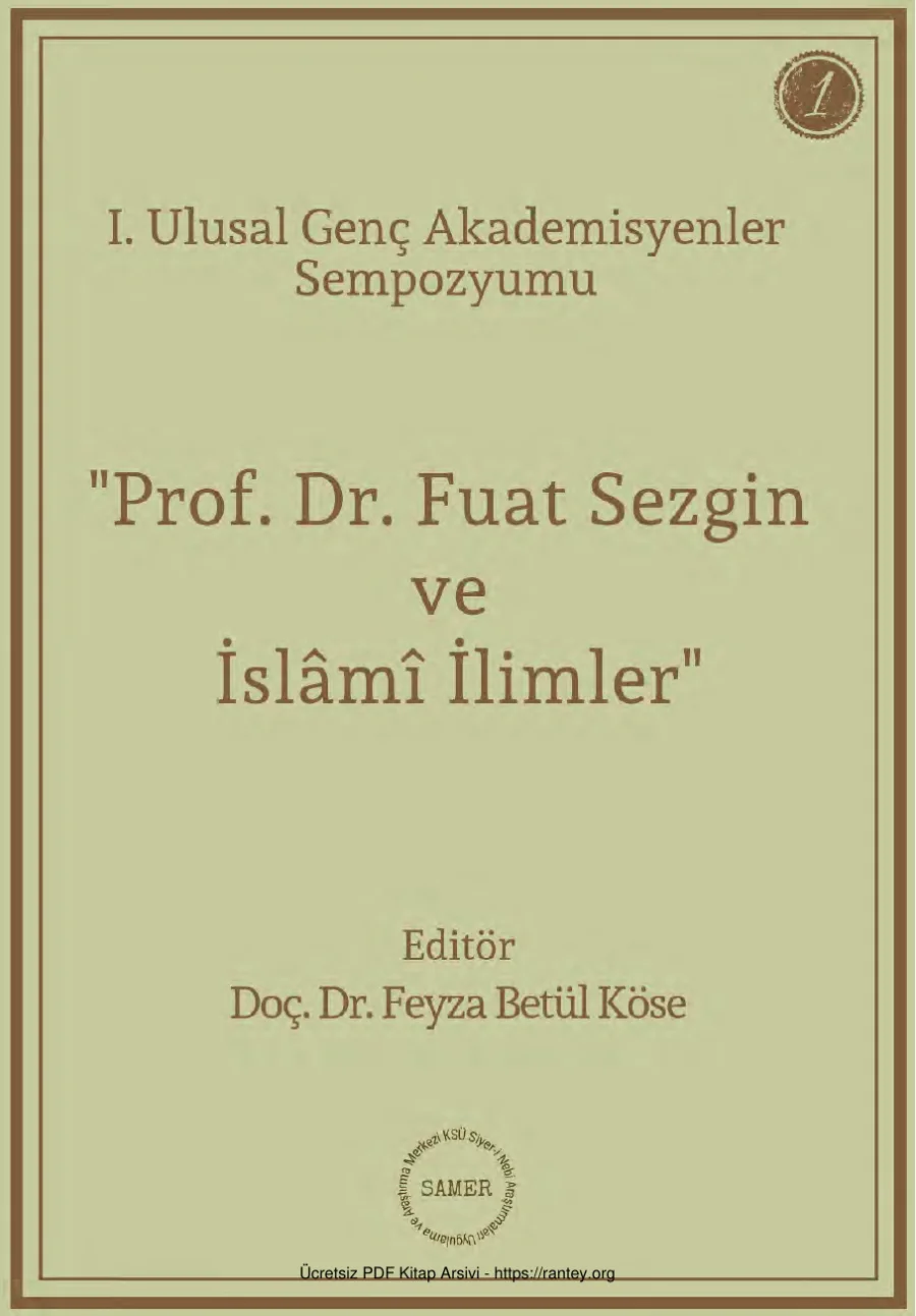 Köse Fuat Sezgin ve İslm İlimler Samer Yayınları kapak görseli