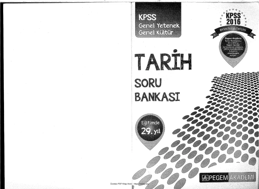kpss pegem tarih soru bankasi 2016 kapak görseli