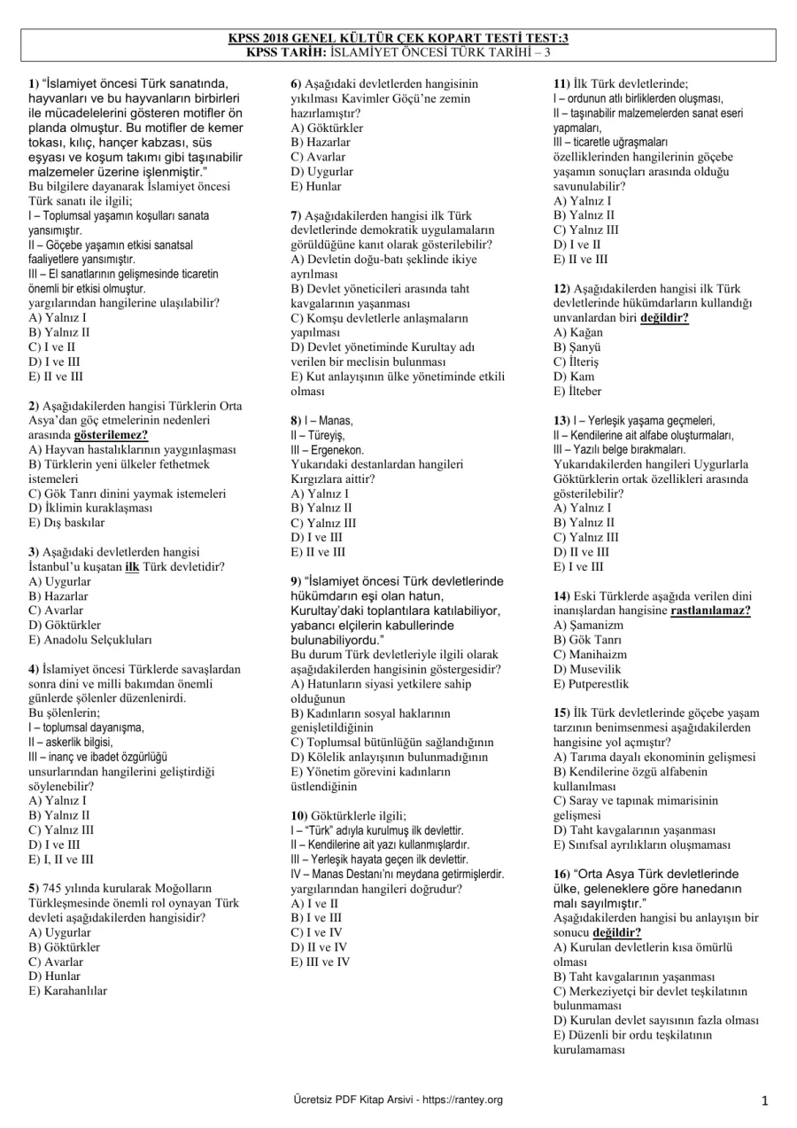 KPSS TARİH TEST 3 kapak görseli