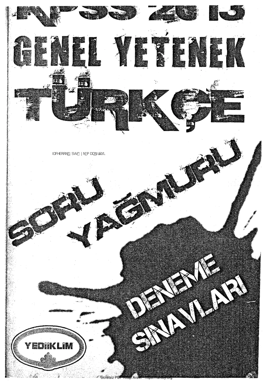 KPSS TÜRKÇE deneme yediiklim kapak görseli
