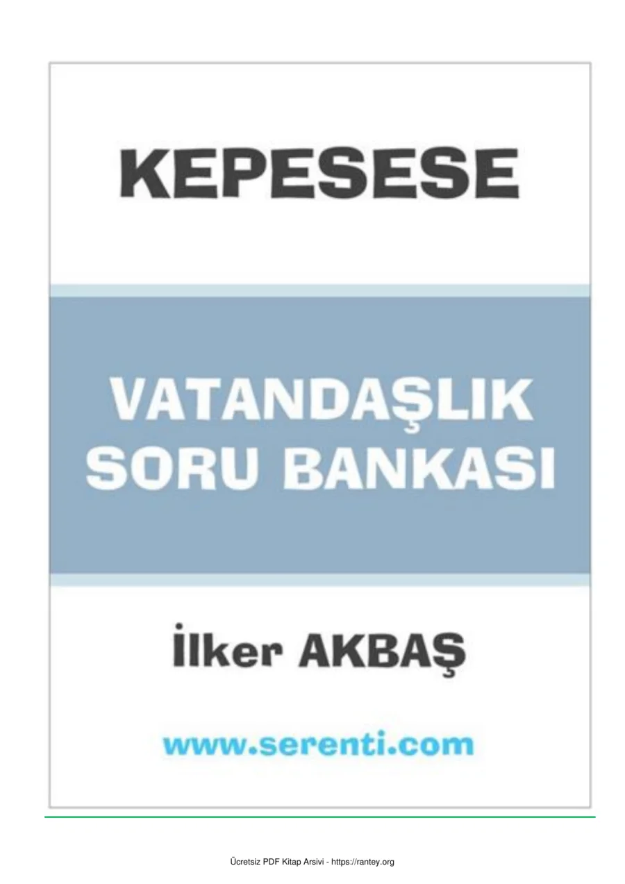 KPSS VATANDAŞLIK SORU BANKASI İlker Akbaş kapak görseli