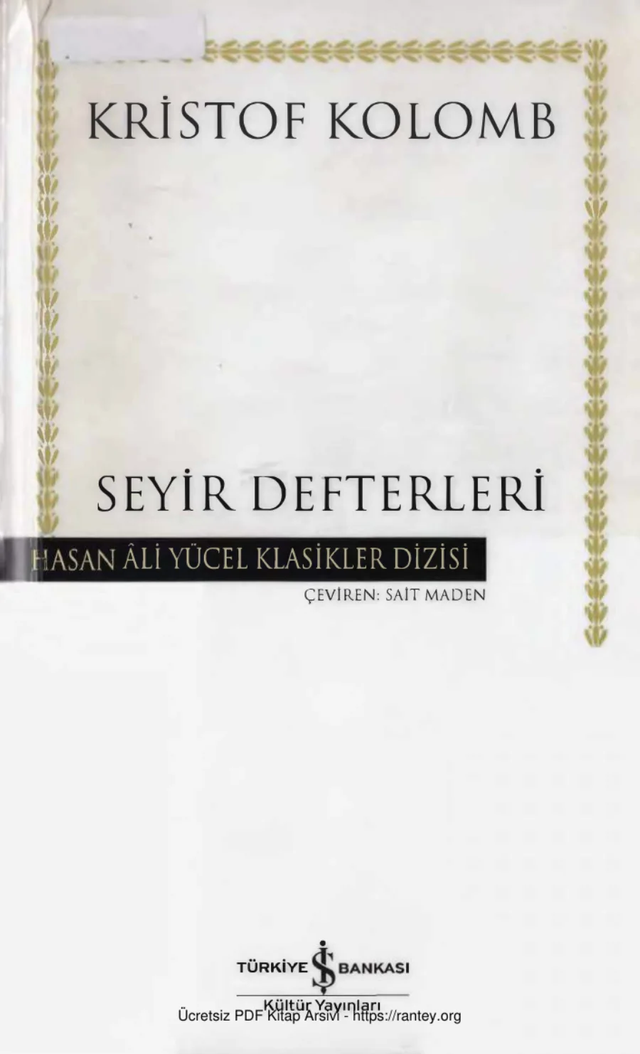 Kristof Kolomb Seyir Defterleri kapak görseli