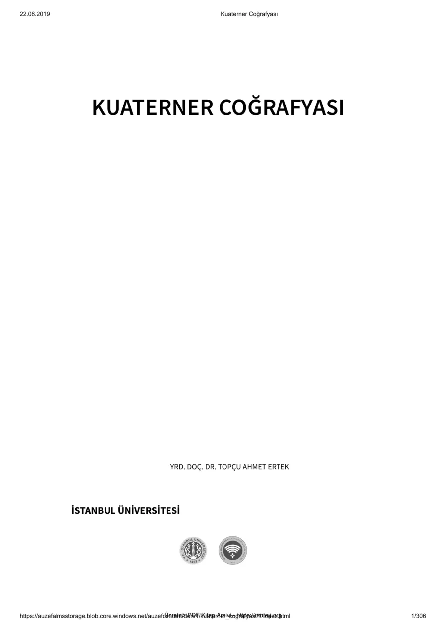 Kuaterner Coğrafyası kapak görseli
