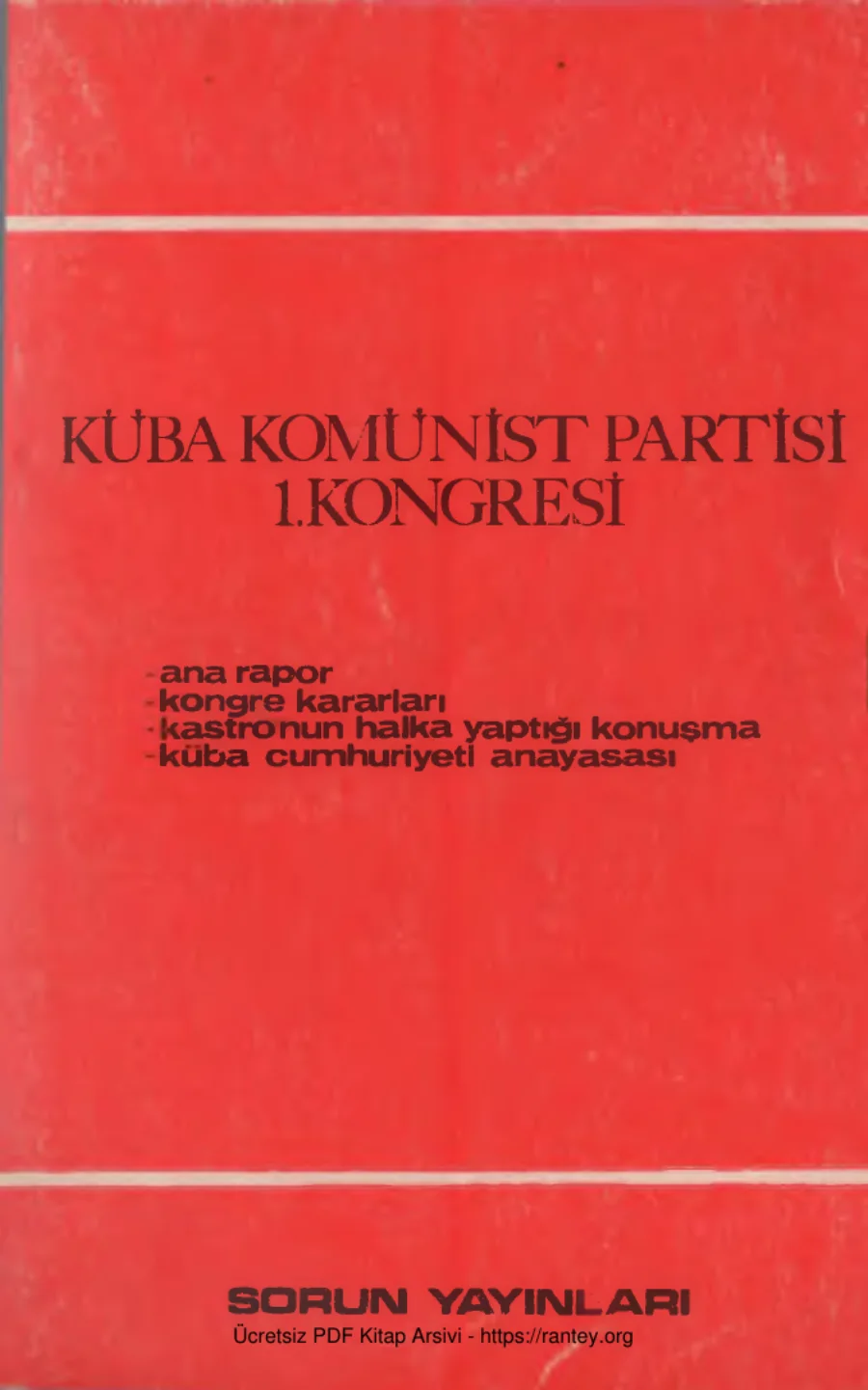 Küba Komünist Partisi I. Kongresi kapak görseli