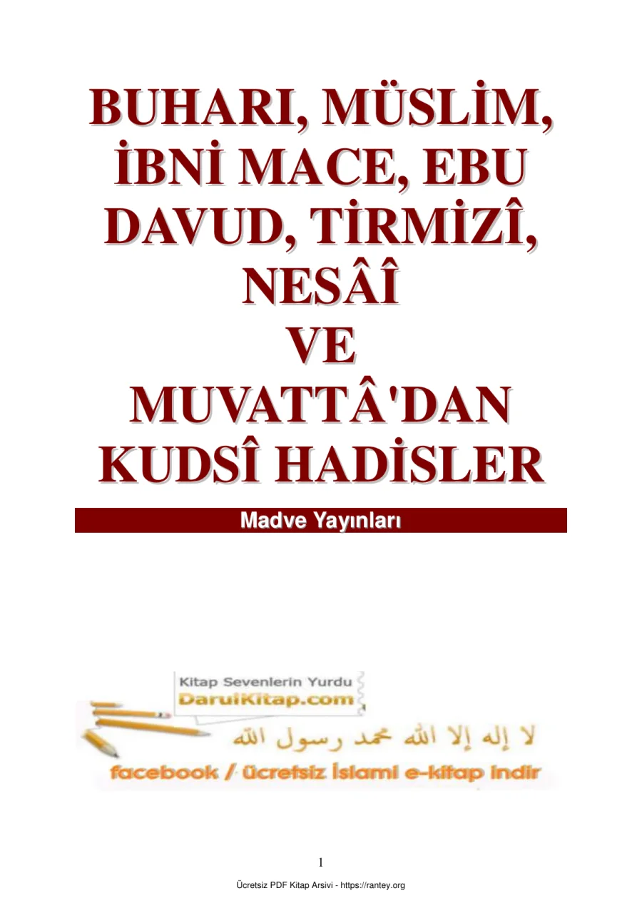 KUDSİ HADİSLER 7 İMAM Ebu Abdulmumin Tekin Mıhçı kapak görseli