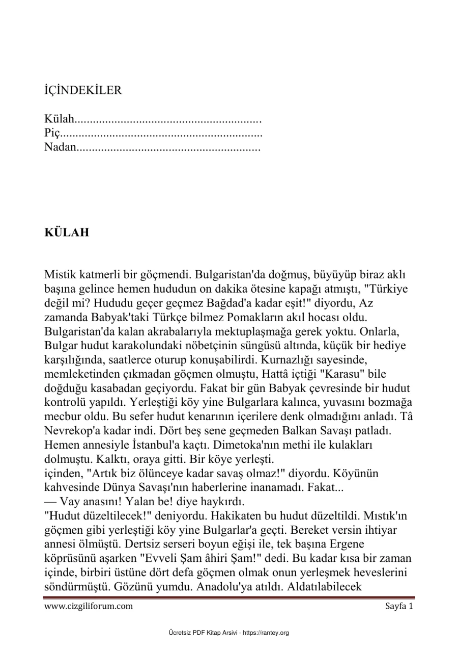 Külah kapak görseli