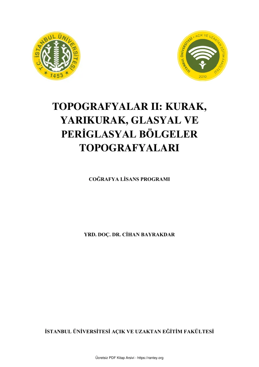 kurak yarikurak glasyal ve periglasyal bolgeler topografyalari ders kitabi kapak görseli